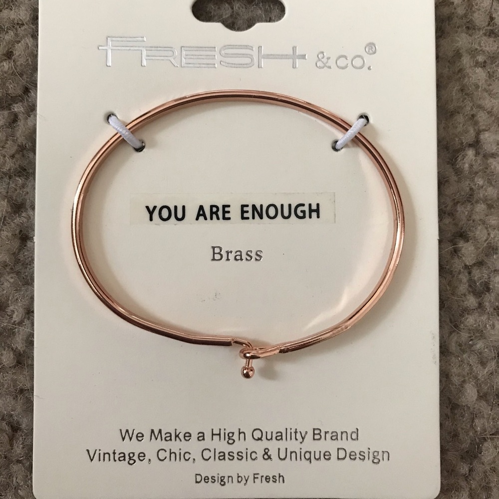 Brass “You are Enough” Bracelet